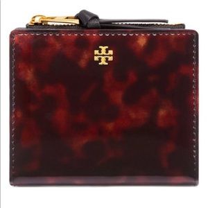 Tory Burch Tortoise Robinson Mini Wallet